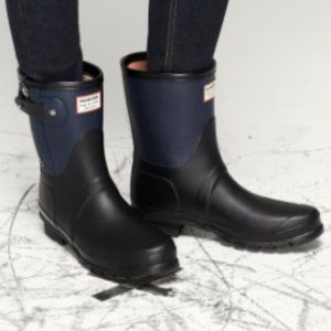 Rag&Bone Hunter Short Rain Boot Blue/Black,  Size 9US